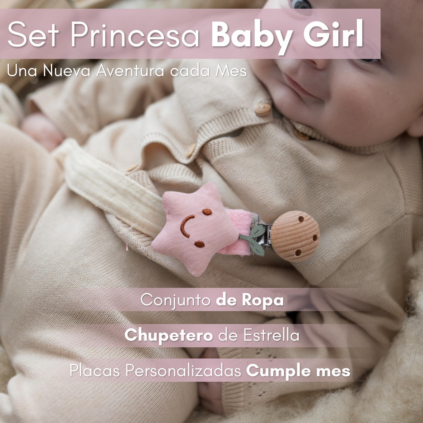 Sujetachupete Estrella Rosa – Tierno y Funcional