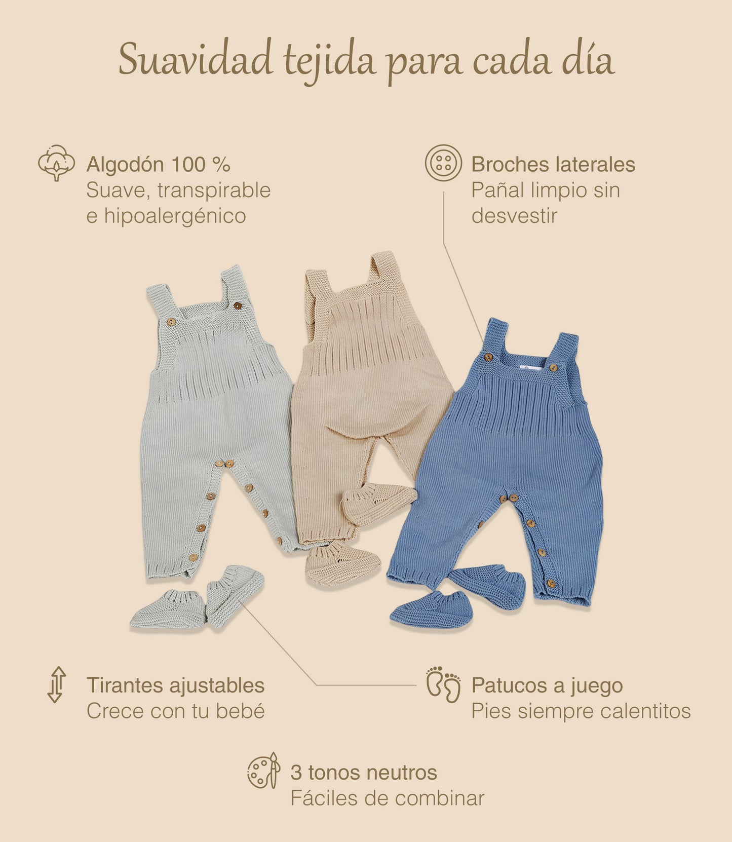 SET REGALO BEBÉ RECIÉN NACIDO- PETO CON PATUCOS