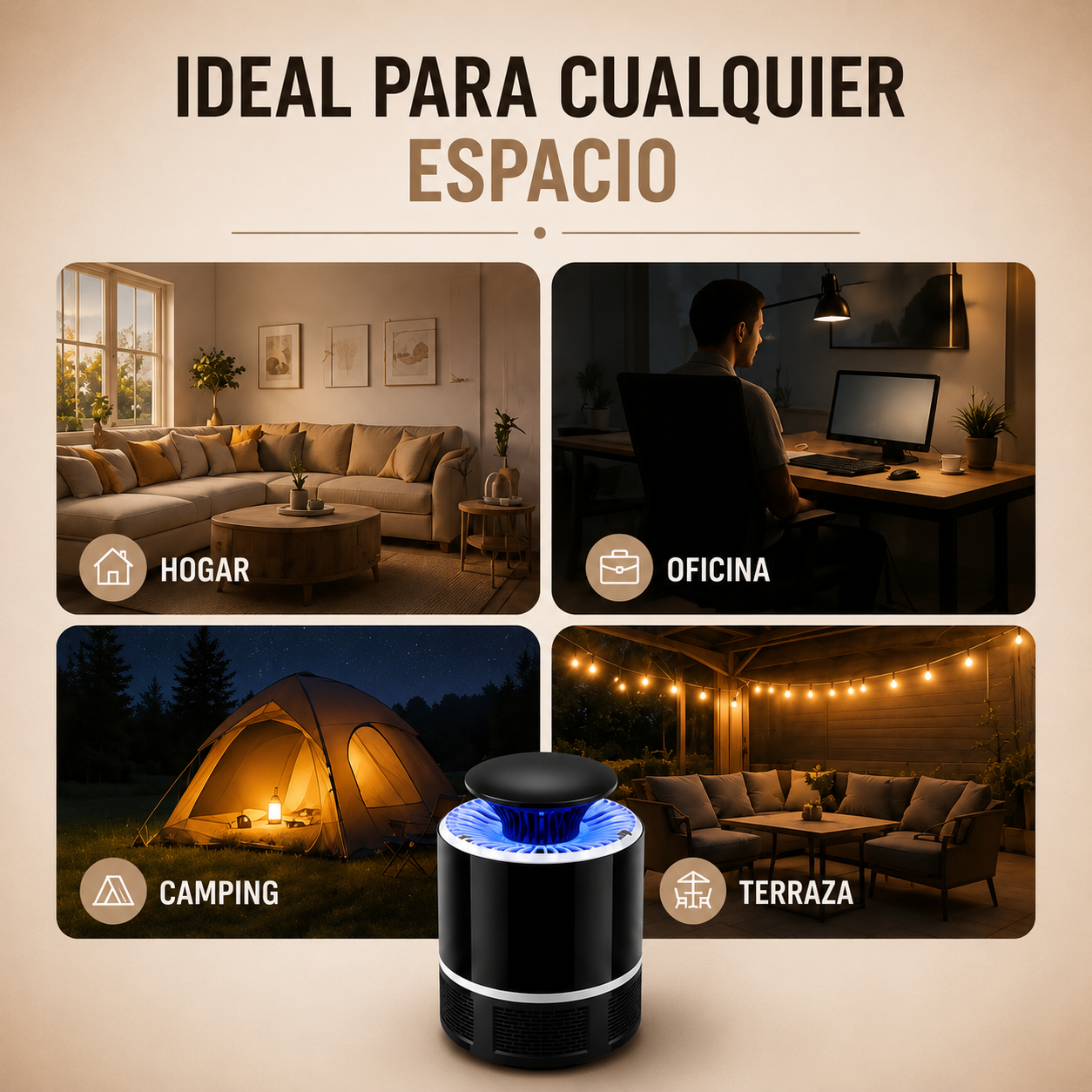 LÁMPARA ANTIMOSQUITOS LED
