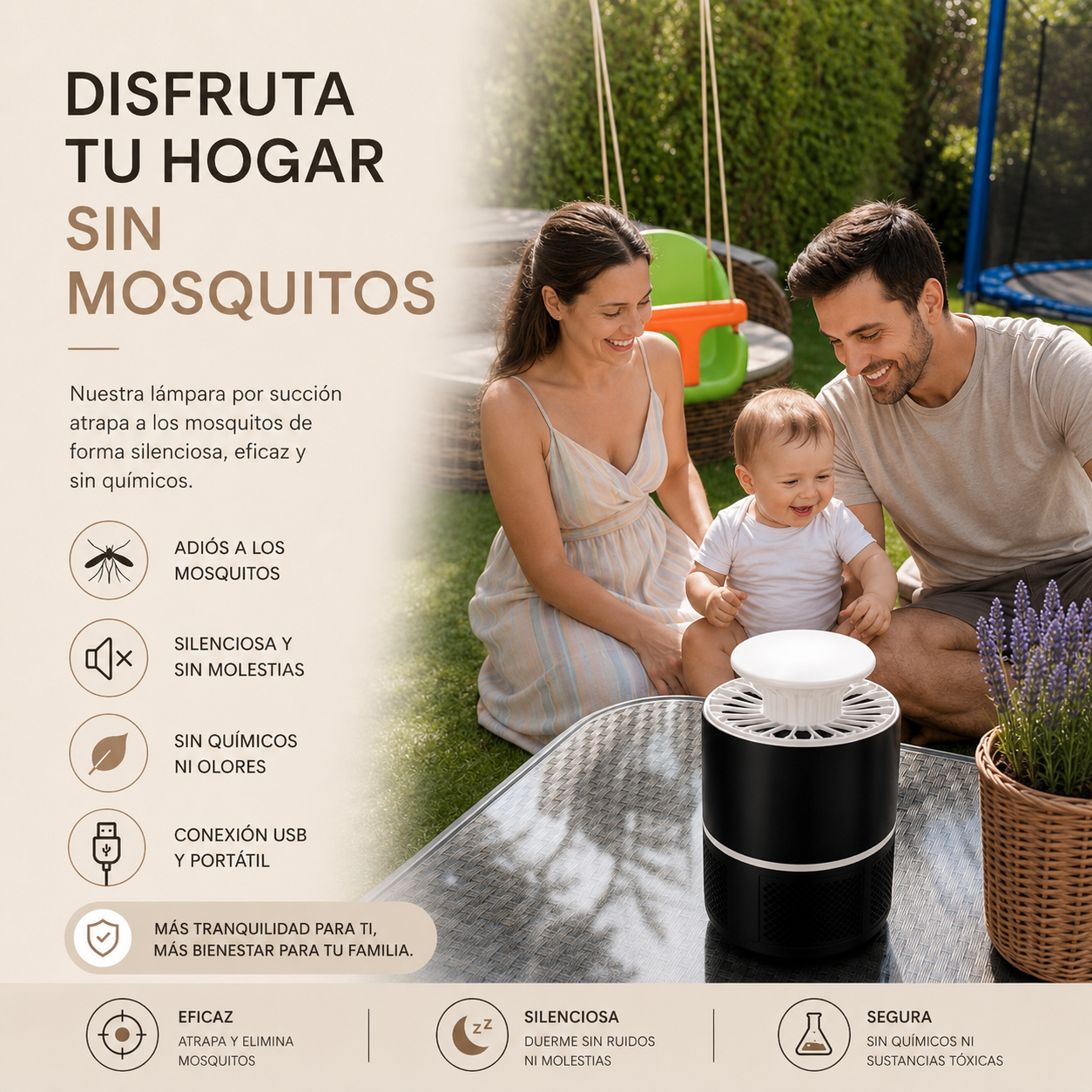 LÁMPARA ANTIMOSQUITOS LED