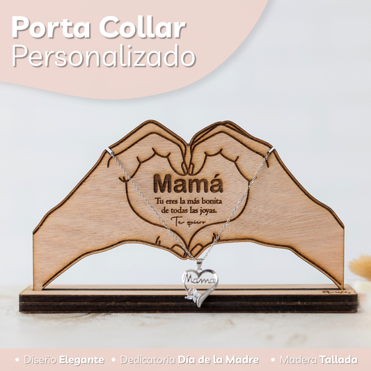 Collar Mujer Mamá con Colgante de Corazón y
Mariposa en Acero Inoxidable