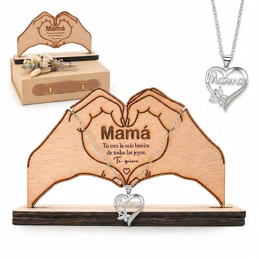 Collar Mujer Mamá con Colgante de Acero Inoxidable