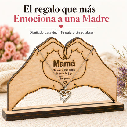 Collar Mujer Mamá con Colgante de Acero Inoxidable